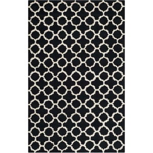 Vlněný koberec Safavieh Bessa, 152x243 cm, černý