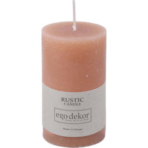 Pudrově růžová svíčka Rustic candles by Ego dekor Rust, doba hoření 38 h