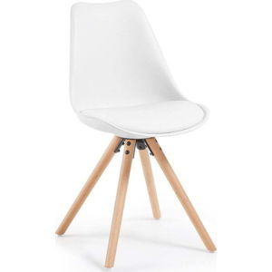 Bílá židle s bukovými nohami loomi.design Lumos