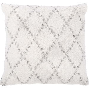 Bílo-šedý bavlněný dekorativní polštář Tiseco Home Studio Geometric, 45 x 45 cm