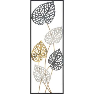 Kovová závěsná dekorace se vzorem listů Mauro Ferretti Ory -B-, 31 x 90 cm
