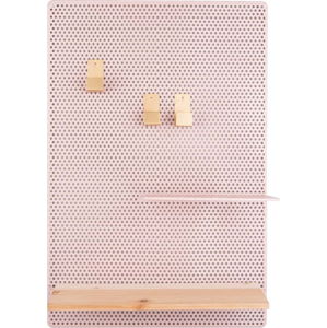 Světle růžová kovová nástěnka PT LIVING Perky, 34,5 x 52,5 cm