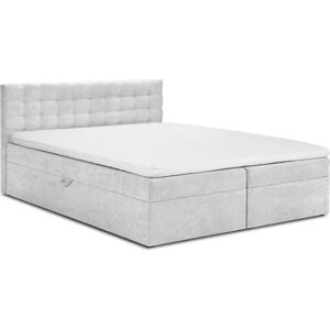 Světle šedá boxspring postel s úložným prostorem 160x200 cm Jade – Mazzini Beds