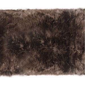 Hnědý koberec z ovčí vlny Royal Dream Zealand Long, 70 x 190 cm