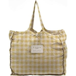 Látková taška Linen Couture Linen Bag Yellow Vichy