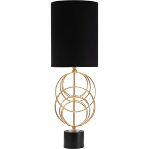 Černá stolní lampa Mauro Ferretti Circly, výška 65 cm