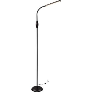 Černá LED stojací lampa (výška 145 cm) Toro – Trio