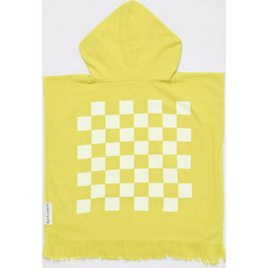 Žlutá dětská plážová osuška s kapucí Sunnylife Checkerboard, 3-6 let