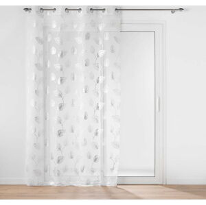 Záclona v bílé a stříbrné barvě 140x280 cm Edelia – douceur d'intérieur