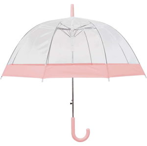 Transparentní holový deštník s automatickým otevíráním Ambiance Pastel Pink, ⌀ 85 cm