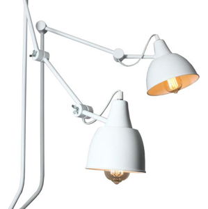 Bílá nástěnná lampa pro 2 žárovky Custom Form Coben