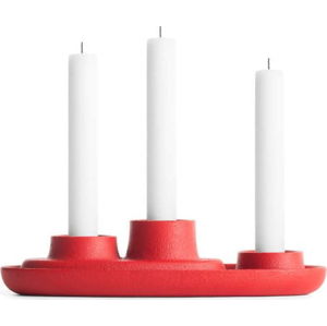 Červený svícen EMKO Aye Aye Three Candles