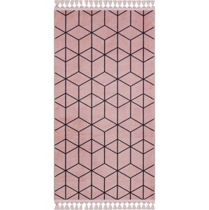 Růžový pratelný koberec běhoun 300x100 cm - Vitaus
