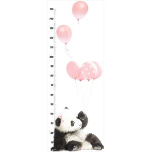 Nástěnná samolepka s měřítkem výšky Dekornik Pink Panda, 60 x 160 cm