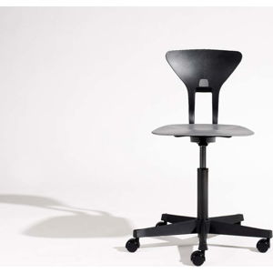 Černá dětská otočná židle na kolečkách Flexa Ray