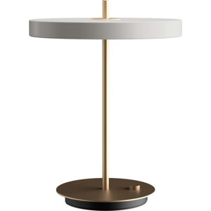 Světle šedá LED stmívatelná stolní lampa s kovovým stínidlem (výška 41,5 cm) Asteria Table – UMAGE