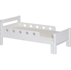 Bílá dětská nastavitelná postel Flexa White Junior, 70 x 140/190 cm