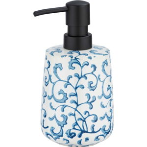 Keramický dávkovač na mýdlo s modro-bílým dekorem Wenko Mirabello, 400 ml
