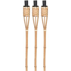 Sada 3 bambusových pochodní Esschert Design, výška 62,6 cm