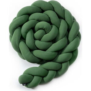 Zelený bavlněný pletený mantinel do postýlky ESECO, délka 180 cm