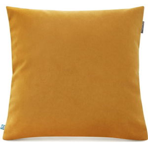 Žlutý povlak na polštář se sametovým povrchem Mumla Velvet, 45 x 45 cm