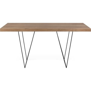 Hnědý stůl s černými nohami TemaHome Multi, 180 x 77 cm