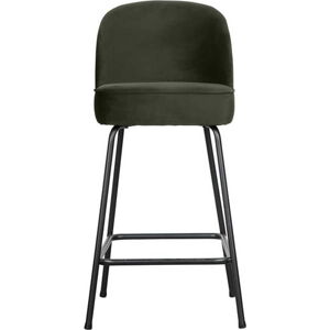 Tmavě zelená sametová barová židle 89 cm Vogue – BePureHome