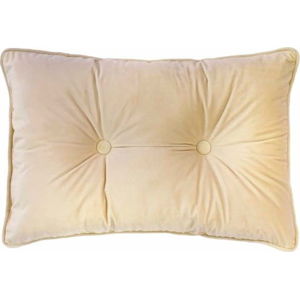 Krémově bílý polštář Tiseco Home Studio Velvet Button, 40 x 60 cm
