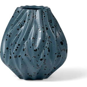 Modrá porcelánová váza Morsø Flame, výška 15 cm