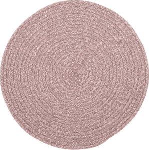 Růžové prostírání s příměsí bavlny Tiseco Home Studio, ø 38 cm