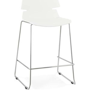 Bílá barová židle Kokoon Reny, výška sedu 64 cm