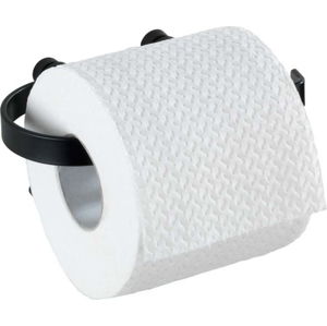Černý nástěnný držák na toaletní papír Wenko Classic Plus