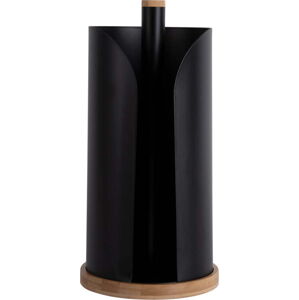Černý bambusový držák na kuchyňské utěrky ø 15,5 cm Bamboo Accent – PT LIVING
