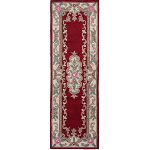 Červený vlněný koberec Flair Rugs Aubusson, 67 x 210 cm