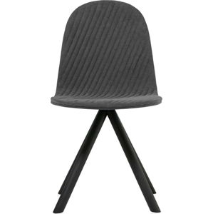 Tmavě šedá židle s černými nohami Iker Mannequin Stripe