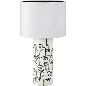Bílá stolní lampa s potiskem Markslöjd Family, výška 61,5 cm