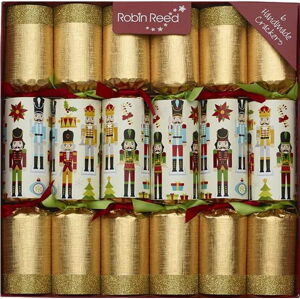 Sada 6 vánočních crackerů Robin Reed Traditional Nutcracker