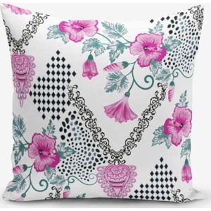 Povlak na polštář s příměsí bavlny Minimalist Cushion Covers Kare With Points Heart Kolye, 45 x 45 cm