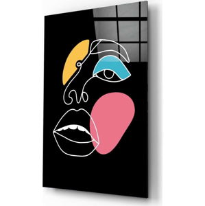Skleněný obraz Insigne Abstract Colored Face, 46 x 72 cm