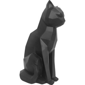 Matně černá soška PT LIVING Origami Cat, výška 29,5 cm