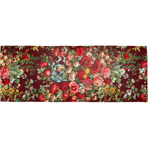 Červený běhoun s příměsí bavlny Velvet Atelier Still Life, 55 x 135 cm