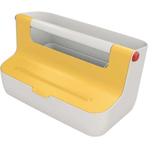 Žlutý přenosný box s organizérem Leitz Cosy