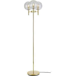 Volně stojící lampa ve zlaté barvě Markslöjd Crown Floor 3L, výška 1,47 cm