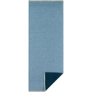 Modrý oboustranný běhoun Hanse Home Duo, 80 x 300 cm