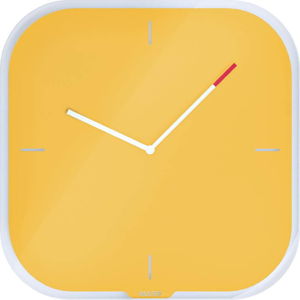 Žluté nástěnné popisovací hodiny Leitz Cosy