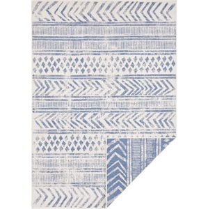 Modro-krémový venkovní koberec Bougari Biri, 80 x 150 cm