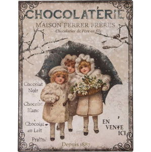Kovová deska Antic Line Chocolaterie, 25 x 33 cm