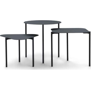 Kovové kulaté odkládací stolky v sadě 3 ks 46.5x46.5 cm Do-Re-Mi – Spinder Design