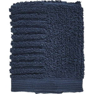 Tmavě modrý ručník ze 100% bavlny na obličej Zone Classic Dark Blue, 30 x 30 cm