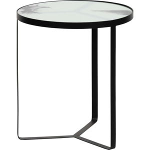 Kovový odkládací stolek se skleněnou deskou BePureHome Fly, ⌀ 45 cm